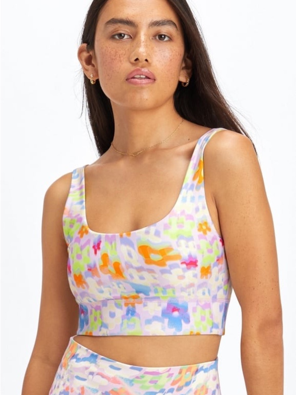 Reversible Fabletics Harlyn Multicolor Floral-Print Impact Sports Bra
